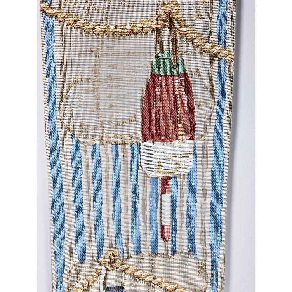 Vintage Nautical Tapestry Wall Hanging Buoys Map Coastal Decor 35